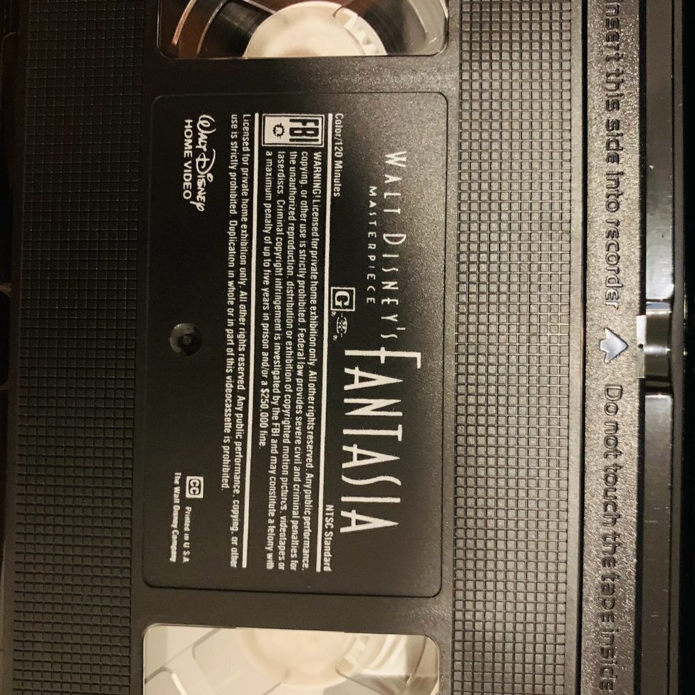 Walt Disney’s Masterpiece Fantasia (VHS, 1991) Rare Black Diamond Edition 1132 - Picture 8 of 8